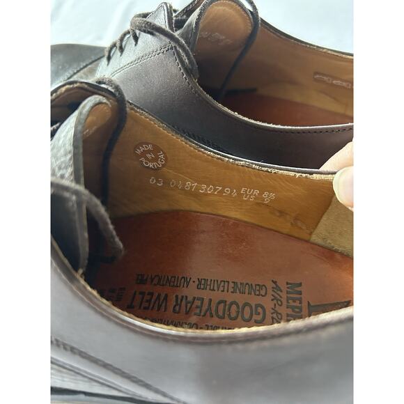 Mephisto Melchior Leather Cap Toe Lace Dress Shoes Mens Size 9 Brown Preppy